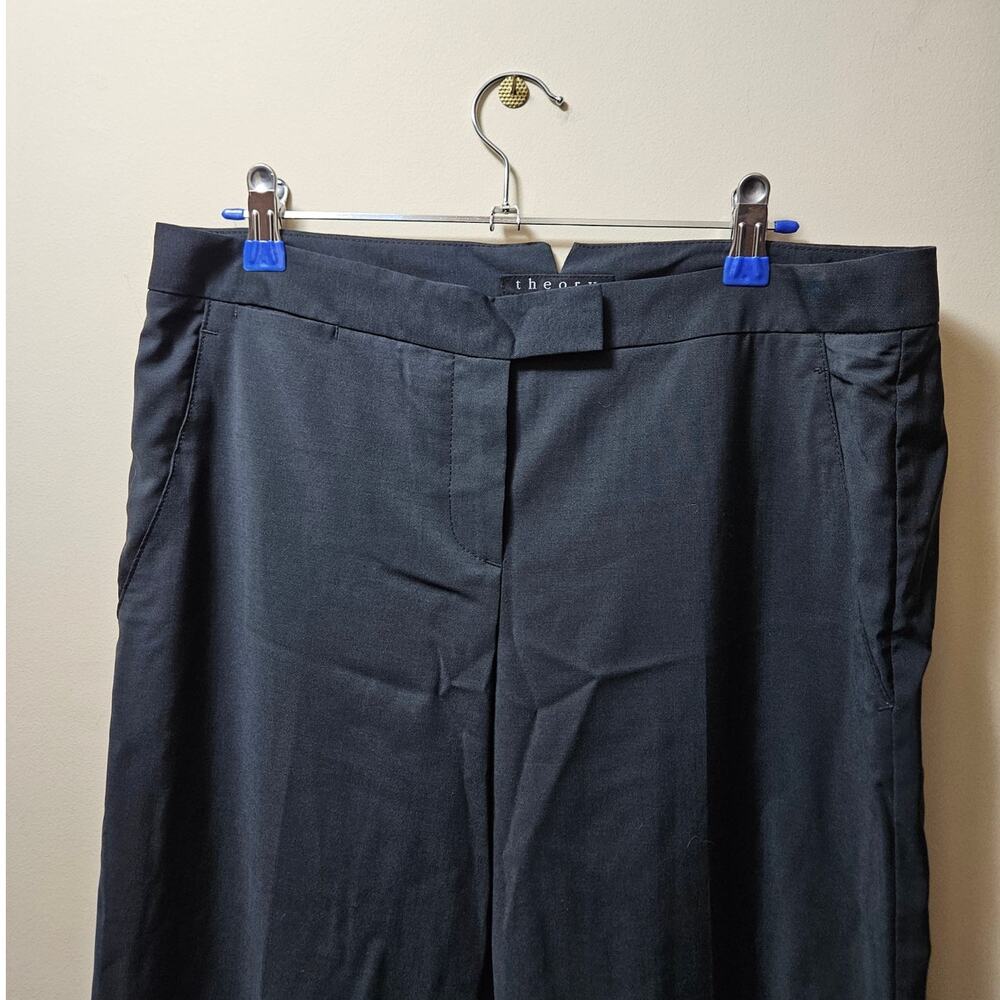 Vintage Theory Black Wool Trousers Size 6 Made USA Late 90s Y2K Archival - Picture 6 of 13